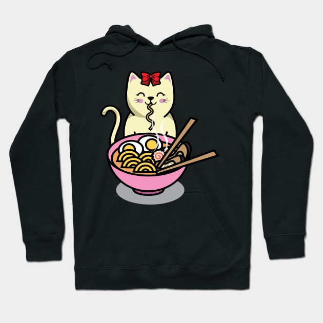 eating cat Hoodie by Chaoscreator